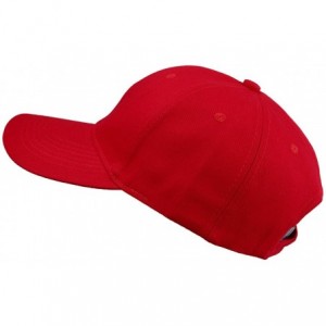 Baseball Caps Baseball Cap-Unisex Plain Cotton 6 Panel Sport Dance Summer Curved Visor Hat - 3-red(classic Cotton) - CC18D90U...