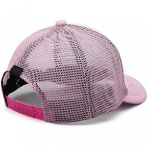 Baseball Caps W900-Trucks Baseball Cap for Men Novel Adjustable Mesh Hat Dad Strapback Hats - Pink-3 - C518AHC5X00 $18.58