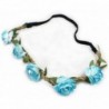 Headbands Hippie Love Flower Garland Crown Festival Wedding Hair Wreath BOHO Floral Headband - Blue - CU11MM4OIBL $7.76