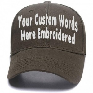 Baseball Caps Custom Embroidered Baseball Cap Personalized Snapback Mesh Hat Trucker Dad Hat - Olive Green - CX18HLD6OEO $36.28