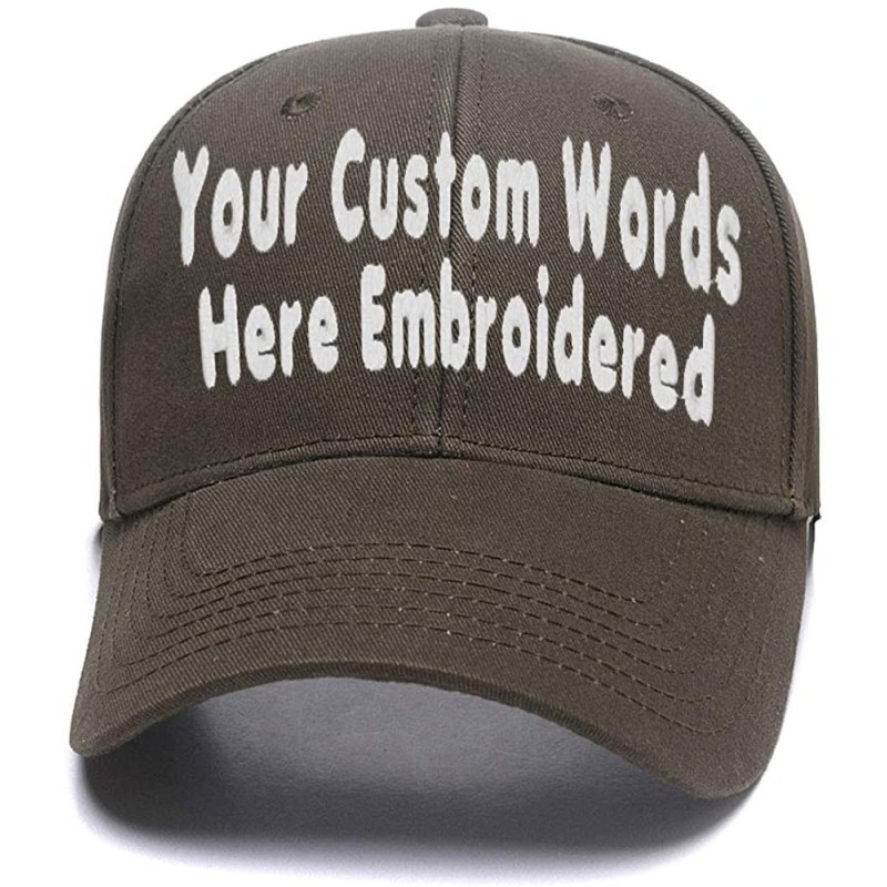 Baseball Caps Custom Embroidered Baseball Cap Personalized Snapback Mesh Hat Trucker Dad Hat - Olive Green - CX18HLD6OEO $16.65