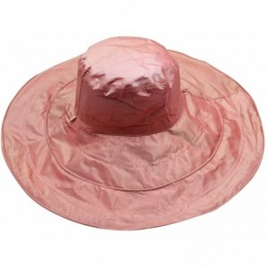 Sun Hats Women's Reversible Rain Hat Sun Hat UV UPF 50 Sun Protection Foldable Large Wide Brim Hat Bucket Hat - Pink - CN18NO...