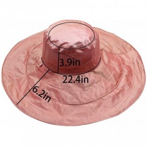 Sun Hats Women's Reversible Rain Hat Sun Hat UV UPF 50 Sun Protection Foldable Large Wide Brim Hat Bucket Hat - Pink - CN18NO...