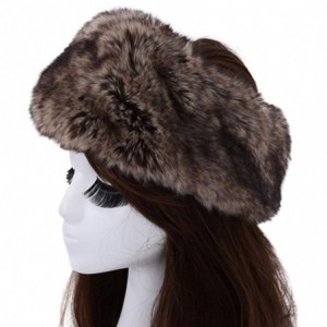 Cold Weather Headbands Women's Faux Fur Headband Winter Earwarmer Earmuff with Stretch-Dark Brown - Dark Brown - CY18L6CKXA7 ...