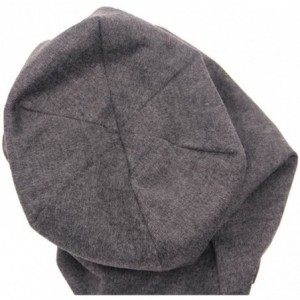 Skullies & Beanies Unisex Indoors Cotton Beanie- Soft Sleep Cap for Hairloss- Cancer- Chemo - Black+grey - CV189ZO3X9D $9.62