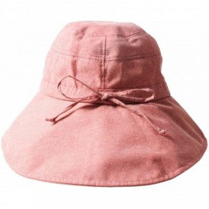 Sun Hats Womens Leisure Solid Colour Sun Hat Sun-Proof for Outdoor Activities - Pink - CC18QXIRQIX $15.55