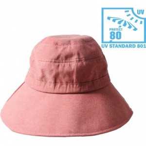 Sun Hats Womens Leisure Solid Colour Sun Hat Sun-Proof for Outdoor Activities - Pink - CC18QXIRQIX $33.76