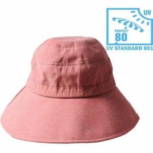 Sun Hats Womens Leisure Solid Colour Sun Hat Sun-Proof for Outdoor Activities - Pink - CC18QXIRQIX $15.55