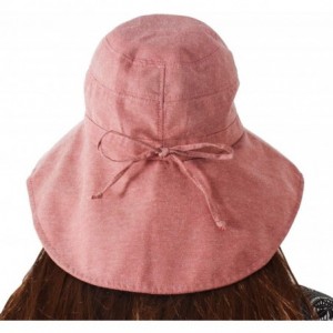 Sun Hats Womens Leisure Solid Colour Sun Hat Sun-Proof for Outdoor Activities - Pink - CC18QXIRQIX $34.14