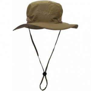 Sun Hats Outdoor Waterproof Boonie Hat Wide Brim Breathable Hunting Fishing Safari Sun Hat Unisex - Deep Khaki - CG17AA6IYCH ...