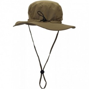 Sun Hats Outdoor Waterproof Boonie Hat Wide Brim Breathable Hunting Fishing Safari Sun Hat Unisex - Deep Khaki - CG17AA6IYCH ...