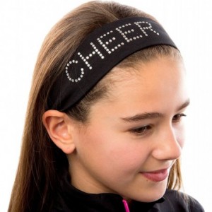 Headbands Cheer Rhinestone Cotton Stretch Headband - Red - CN115LJFX13 $8.33