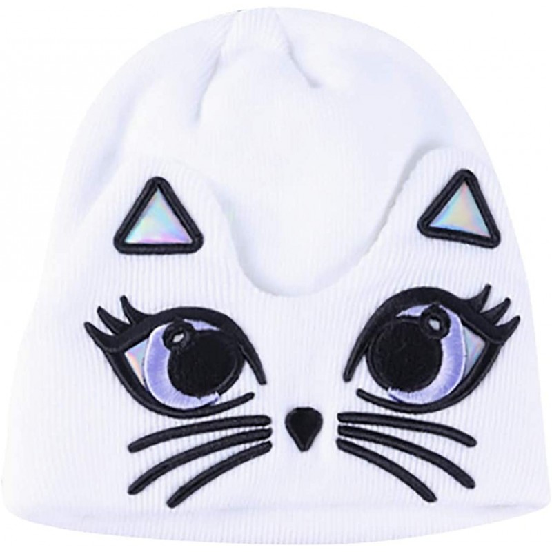 Skullies & Beanies Unisex Slouchy Knitting Beanie Hip Hop Cap Warm Winter Ski Hat - X-white - CW18LS9E43R $11.32