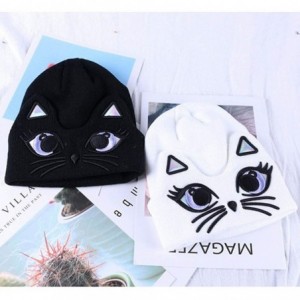 Skullies & Beanies Unisex Slouchy Knitting Beanie Hip Hop Cap Warm Winter Ski Hat - X-white - CW18LS9E43R $11.32