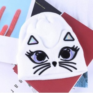 Skullies & Beanies Unisex Slouchy Knitting Beanie Hip Hop Cap Warm Winter Ski Hat - X-white - CW18LS9E43R $11.32