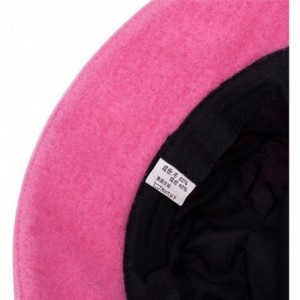 Berets Womens Gatsby 1920s Winter Wool Cap Beret Beanie Cloche Bucket Hat A299 - Pink - C9126JZ5XXP $17.97