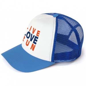 Baseball Caps Running Trucker Hat - Live Love Run - Multiple Colors - Royal - CB12O60B3DV $28.49