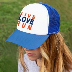 Baseball Caps Running Trucker Hat - Live Love Run - Multiple Colors - Royal - CB12O60B3DV $28.49