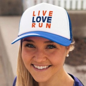 Baseball Caps Running Trucker Hat - Live Love Run - Multiple Colors - Royal - CB12O60B3DV $28.49