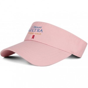 Visors Sports Visor Hats Michelob-Ultra- Men Women Sport Sun Visor One Size Adjustable Cap - Pink-15 - C318WCDNI8R $33.58