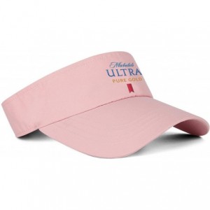 Visors Sports Visor Hats Michelob-Ultra- Men Women Sport Sun Visor One Size Adjustable Cap - Pink-15 - C318WCDNI8R $21.25