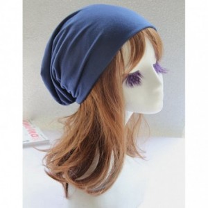 Berets Unisex Winter Wrinkle Knitted Crochet Baggy Hat Beanie Cap Beret - Blue-1 - CU126P63XOT $11.03