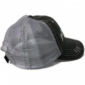 Baseball Caps White Glitter Momlife Distressed Look Grey Trucker Cap Hat Fashion - CO12MXD03CI $17.65