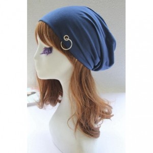 Berets Unisex Winter Wrinkle Knitted Crochet Baggy Hat Beanie Cap Beret - Blue-1 - CU126P63XOT $11.03