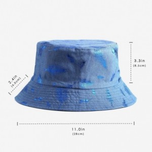 Bucket Hats Reversible Bucket Hats for Women- Trendy Cotton Twill Canvas Leather Sun Fishing Hat Fashion Cap Packable - C5195...