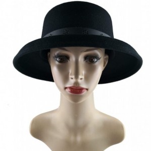 Sun Hats Cloche Hats for Women 100% Wool Fedora Bucket Bowler Hat 1920s Vintage Kentucky Derby Church Party Hats - CE194L8650...