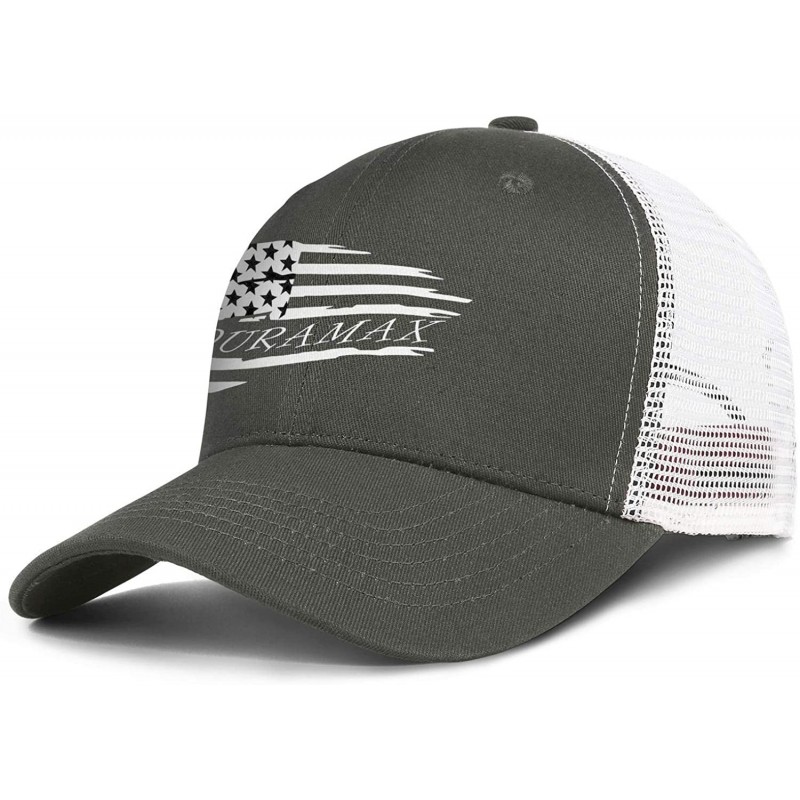 Baseball Caps Washing Mesh Back Black Trucker Cap Duramax-V8-engine-logo-Men Womens Outdoor Snapback Hats - CA18A9TWGX6 $17.08