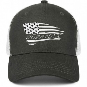 Baseball Caps Washing Mesh Back Black Trucker Cap Duramax-V8-engine-logo-Men Womens Outdoor Snapback Hats - CA18A9TWGX6 $17.08