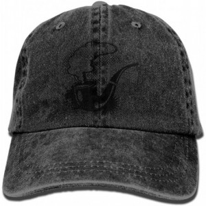 Skullies & Beanies A Smoking Tobacco Pipe Cowboy Hip-hop Hat Rear Cap Adjustable Cap - Red - C818EXH37M5 $16.72