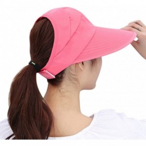 Sun Hats Sun Hats for Women Wide Brim Sun Hat Packable UV Protection Visor Floppy Womens Beach Cap - Coral Red - CM12L8BWK7H ...