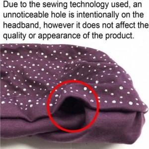 Cold Weather Headbands Wide Fabric Headbands with Sparkling Rhinestones - Jet Black - C111TDGKZVD $12.54