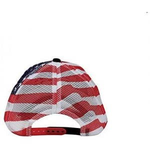 Baseball Caps USA Baseball Hat with Flag Mesh Back - Unisex Hat - Amercain Flag - C718SC3LX39 $13.69