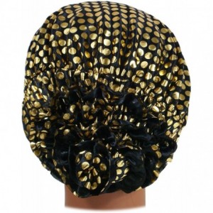 Headbands Beautiful Metallic Turban-style Head Wrap - Gold Dots - CW17YY4SYZT $10.56