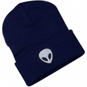 Skullies & Beanies Women's Winter Wool Cap Hip hop Knitting Skull hat - Alien Blue - CO12NSPYKOC $9.76