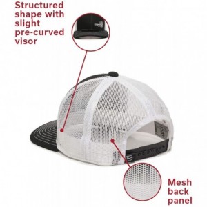 Baseball Caps Fish Lure Trucker Hat - Adjustable Baseball Cap w/Plastic Snapback Closure - Dry Fly (Black W/ White Mesh) - CY...