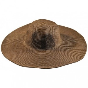 Sun Hats Floppy Wide Brim Straw Hat Women Summer Beach Cap Sun Hat - Brown - CY18DR55QWN $17.40