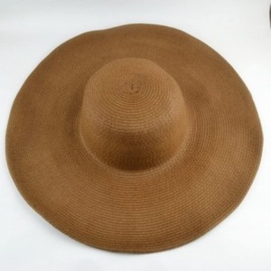 Sun Hats Floppy Wide Brim Straw Hat Women Summer Beach Cap Sun Hat - Brown - CY18DR55QWN $17.40