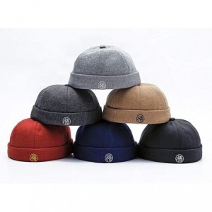 Skullies & Beanies Parent-child Cap Blend 6Panels Brimless Hat Beanie Skull Cap - Light Grey - C618IMQ73QD $10.38