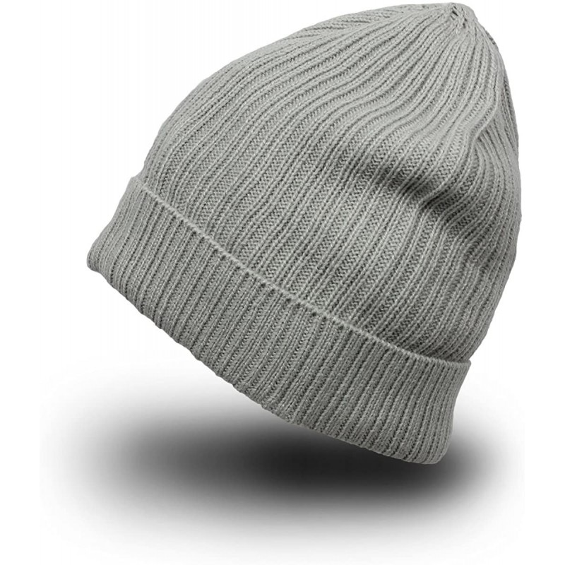 Skullies & Beanies Beanie Hat for Men and Women Winter Warm Hats Knit Slouchy Thick Skull Cap - Grey - C2187Q8EW26 $7.76