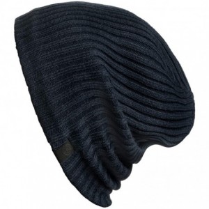 Skullies & Beanies Warm Beanie Hat Fleece Lined - Slight Slouchy Style - Keep Your Head Warm and Cozy in Cold Weathers - C118...