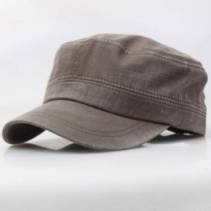 Sun Hats Military Adjustable Packable Fashionable Flat Top - Army Green - CZ18UKUZGQ2 $9.34