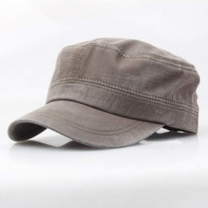 Sun Hats Military Adjustable Packable Fashionable Flat Top - Army Green - CZ18UKUZGQ2 $9.34