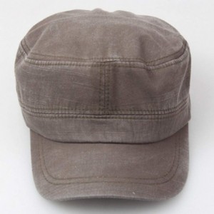 Sun Hats Military Adjustable Packable Fashionable Flat Top - Army Green - CZ18UKUZGQ2 $19.15