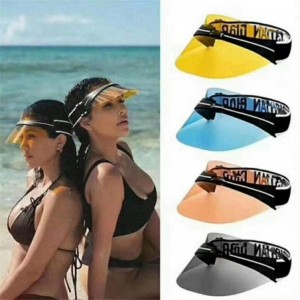 Visors Sun UV Protection Visor- Sport Sun Visor Hat with Adjustable Elastic Strap for Women Men - Gray - C318UXGQTWY $12.99
