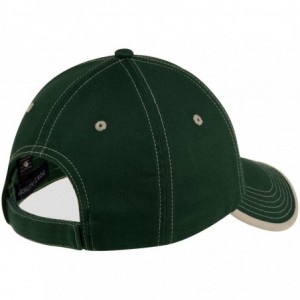 Baseball Caps Men's Vintage Washed Contrast Stitch Cap - Hunter/Stone - CC111GGB58P $8.72