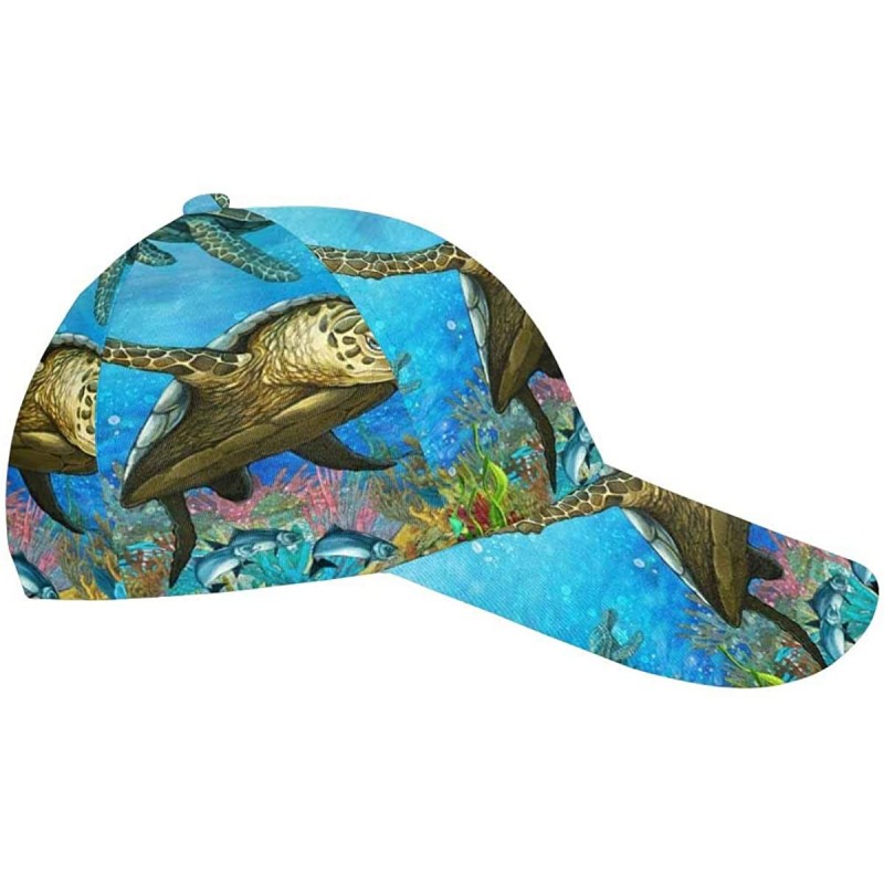 Baseball Caps Octopus Tentacles Sea Turtle Dolphin Adjustable Unisex Men Women All Over Print Dad Caps Classic Baseball Hats ...